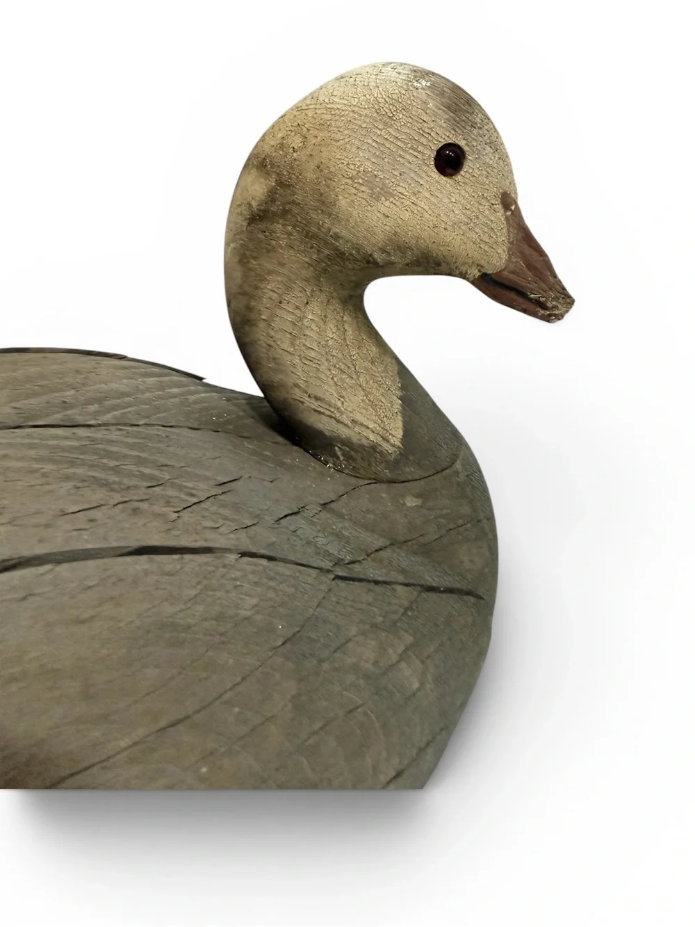 Vintage Robert Capriola Signed Wood Goose Decoy Hand Carved Folk Art
